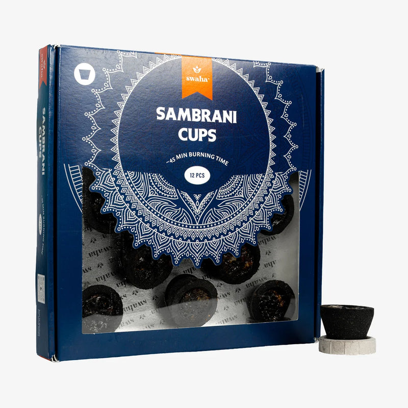 Cylindrical Sambhrani Cups with Stand |12 cups | Swaha