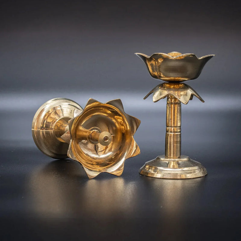 Kamal Nanda Stand Deepam (Pair) | Swaha