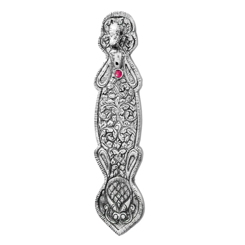 Incense Holder Elephant | Silver Color Metal Agarbatti/ Dhoopbatti Holder | Swaha