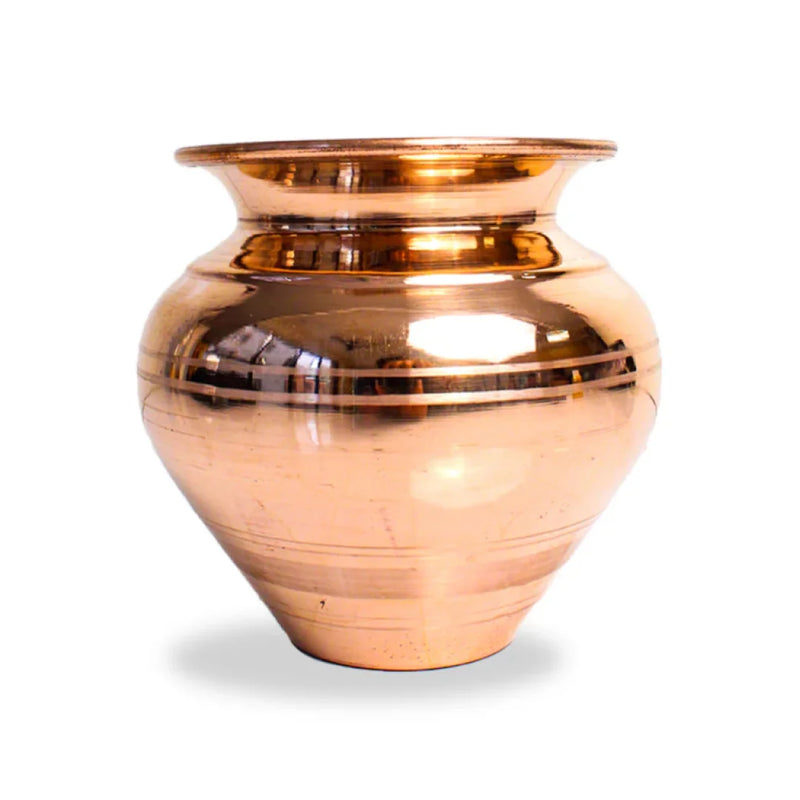 Pure Copper Kalash | chombu | Kalash Lota For Puja in Home and Temple | Hold 700ml of Water | Swaha
