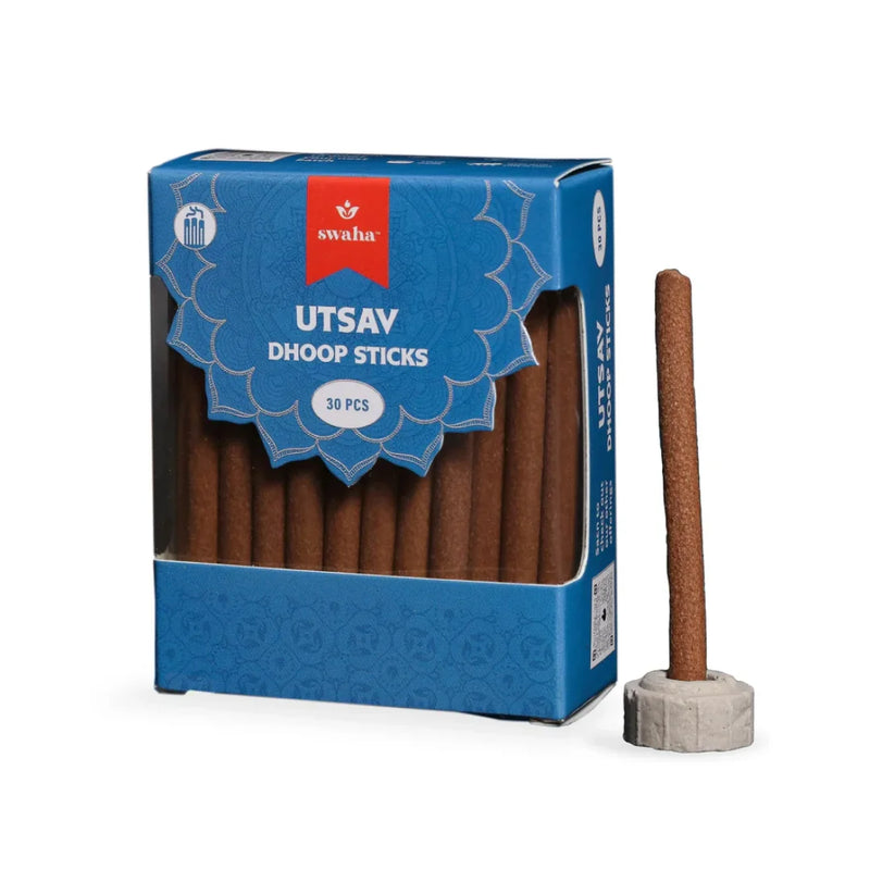Utsav Cylindrical Dhoop Stick| 30 pcs | Swaha