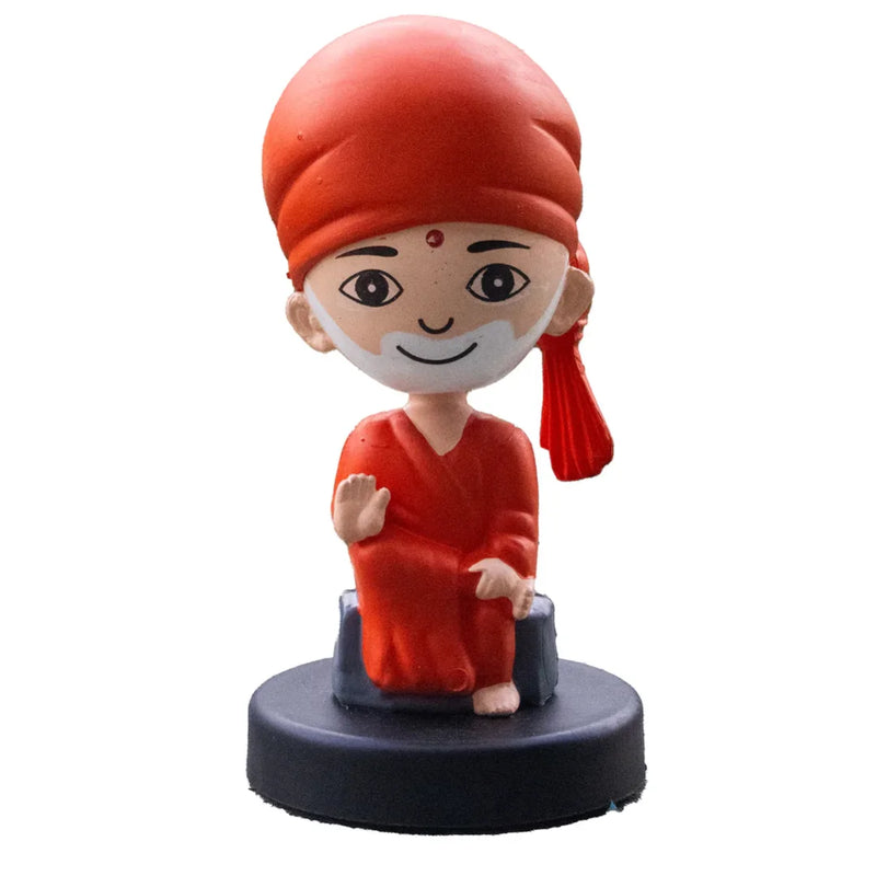 Divine Cute Saibaba Bobblehead  - Ideal for Car, Office and Home | Swaha
