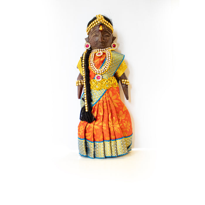 Swaha Marapachi Raja Rani Doll ( 20cm Height )