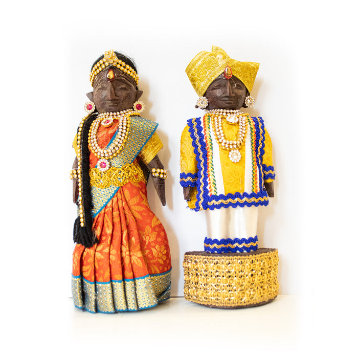Swaha Marapachi Raja Rani Doll ( 20cm Height )