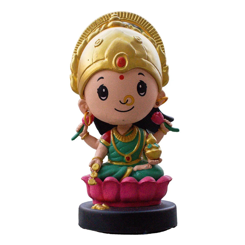 Divine Cute Lakshmi Bobblehead  - Ideal for Car, Office and Home | Swaha