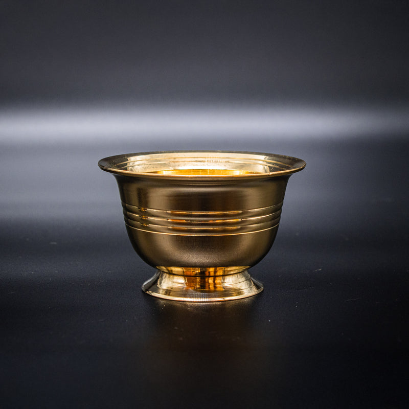 Brass Kumkum | Turmeric | Chandan | Puja Bowl (2 Pcs) | Swaha