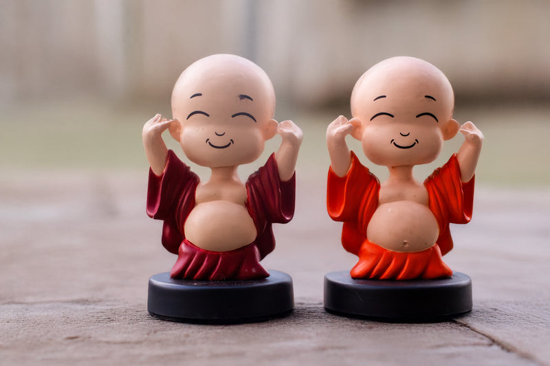 Divine Cute Laughing Buddha Bobblehead  - Ideal for Car, Office and Home | Swaha