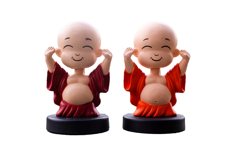 Divine Cute Laughing Buddha Bobblehead  - Ideal for Car, Office and Home | Swaha