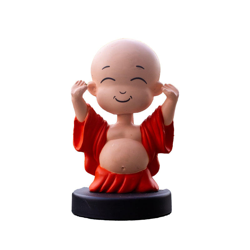 Divine Cute Laughing Buddha Bobblehead  - Ideal for Car, Office and Home | Swaha