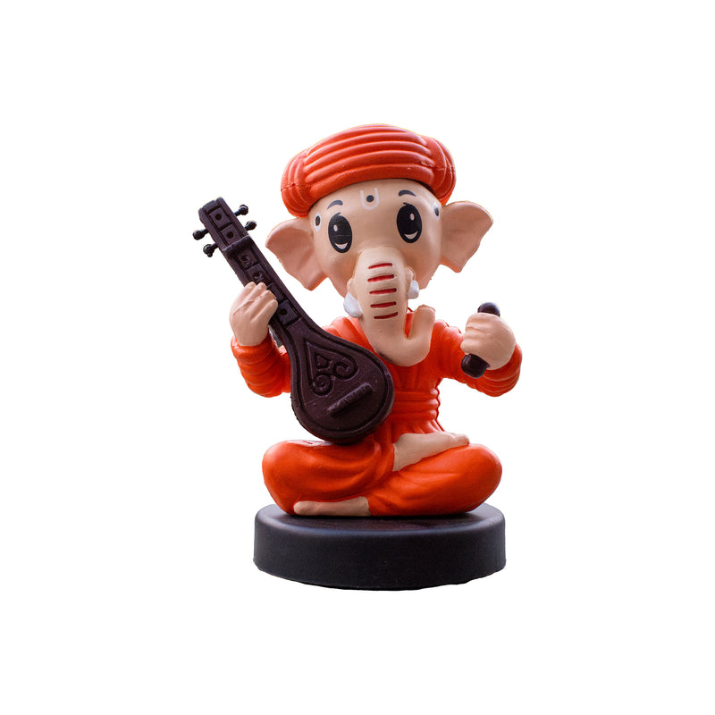 Divine Cute Sitting Ganesha Bobblehead  - Ideal for Car, Office and Home | Swaha