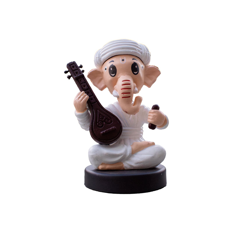 Divine Cute Sitting Ganesha Bobblehead  - Ideal for Car, Office and Home | Swaha