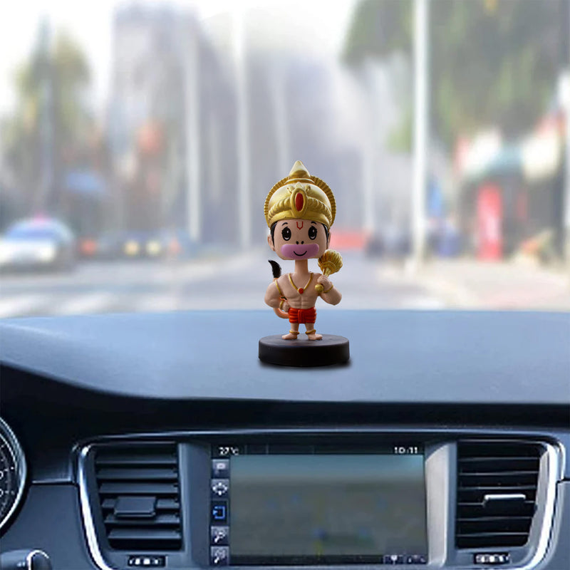 Divine Cute Hanuman Bobblehead  - Ideal for Car, Office and Home | Swaha