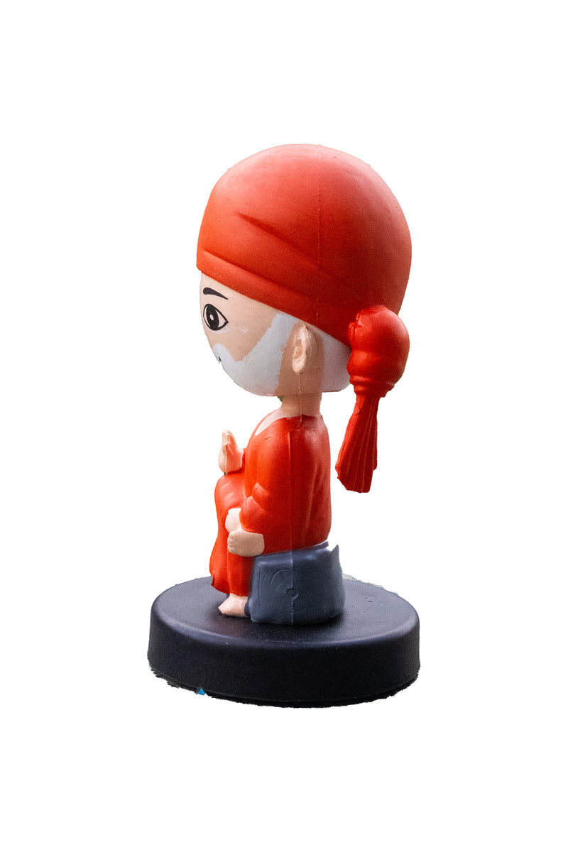 Divine Cute Saibaba Bobblehead  - Ideal for Car, Office and Home | Swaha