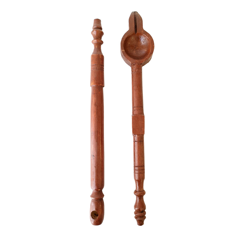 Wooden Havan Spoon | Dark Brown Color Sruba & Sruchi Homam Spoons | Swaha