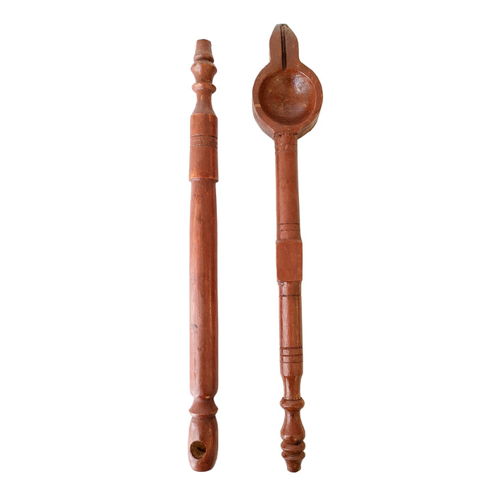 Swaha Wooden Havan Spoon | Dark Brown Color Sruba & Sruchi Homam Spoons