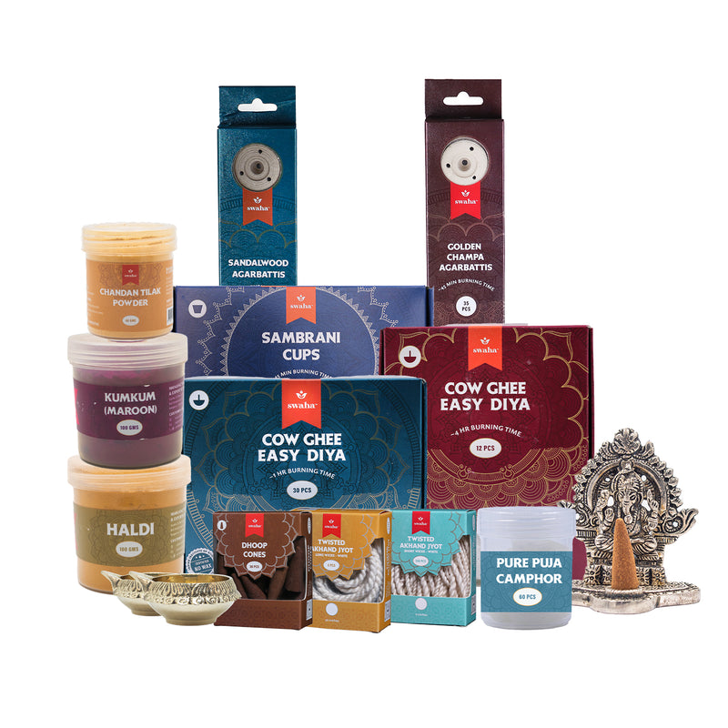 Grand Festive Puja Combo Box | Swaha
