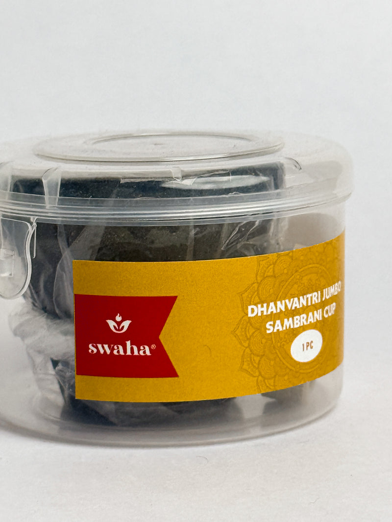Dhanvantri Jumbo Sambrani Cup 1Pc with stand | Swaha