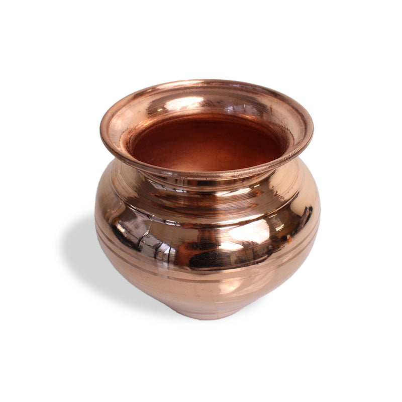 Pure Copper Kalash | chombu | Kalash Lota For Pooja in Home and Temple | Hold 700ml of Water | Swaha