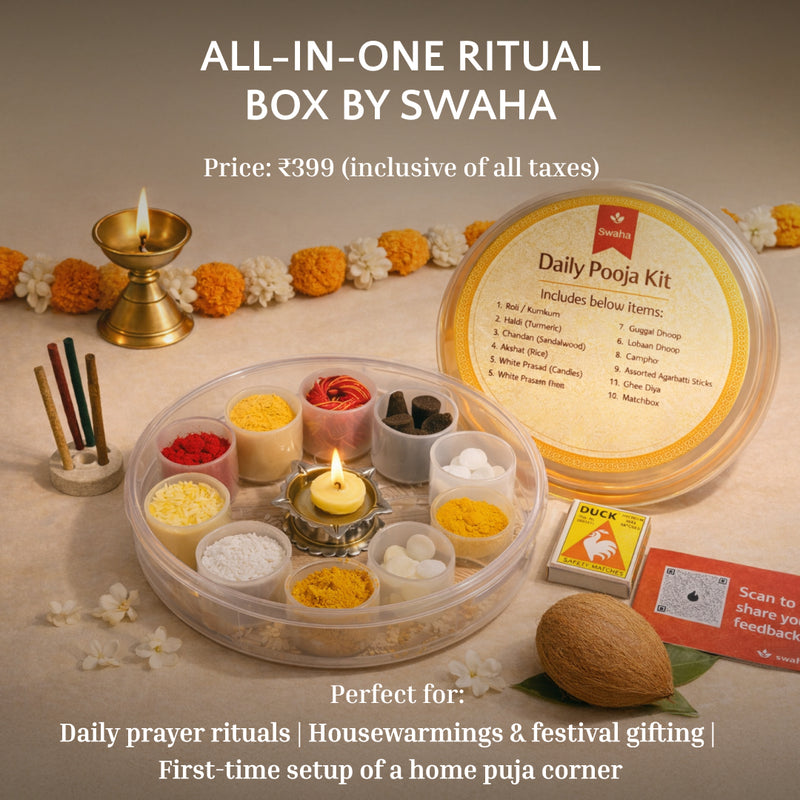 Swaha Daily Puja in a Box for Daily Puja Rituals
