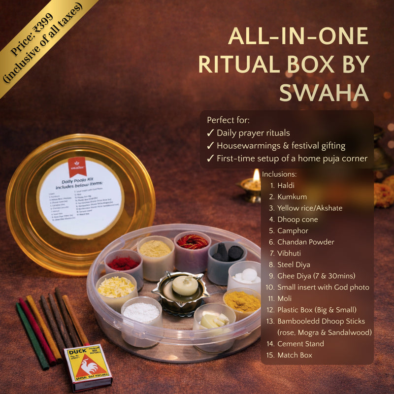 Swaha Daily Puja in a Box for Daily Puja Rituals