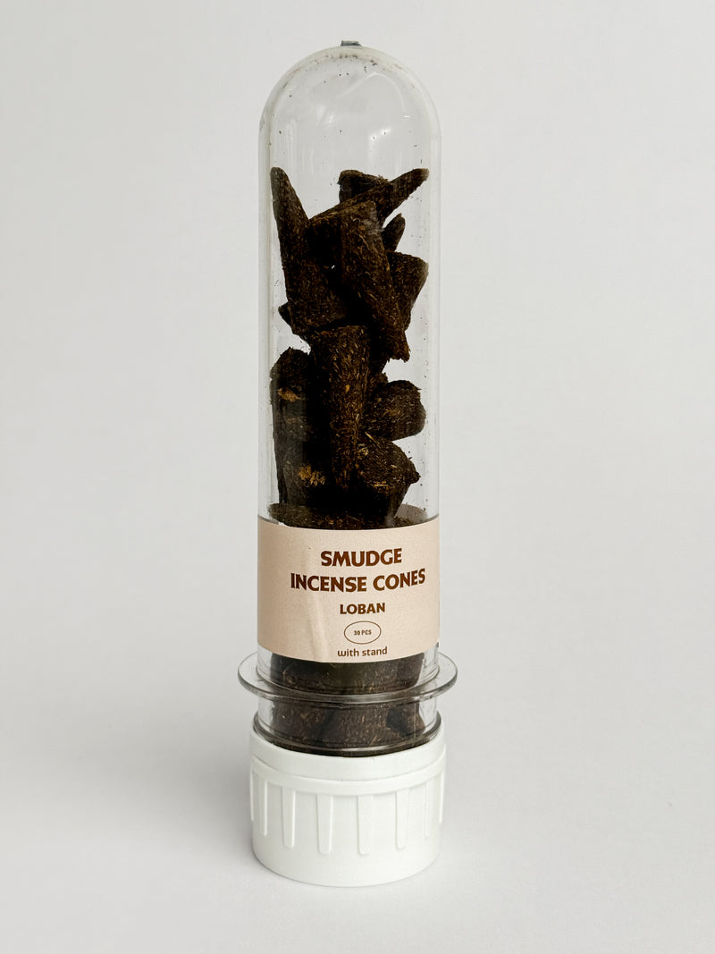 Loban Incense Smudge Cones 30 Pcs with stand | Swaha