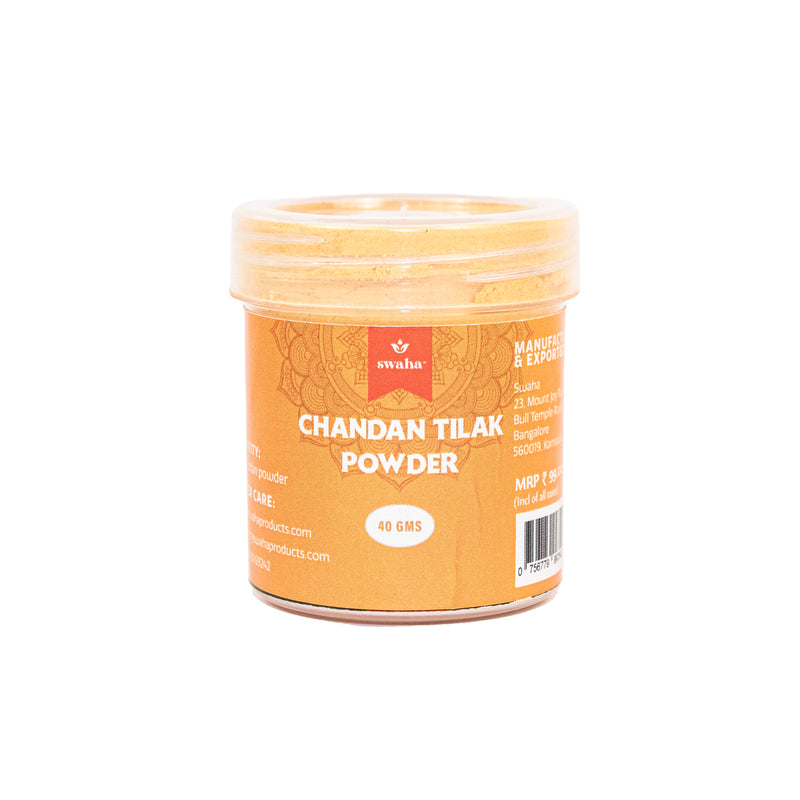 Chandan Tilak Powder | Natural Sandalwood Powder | Chemical Free | Swaha
