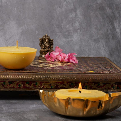 Cow Ghee Diya Wicks |8hrs Burning Time| Pack of 2 | Swaha
