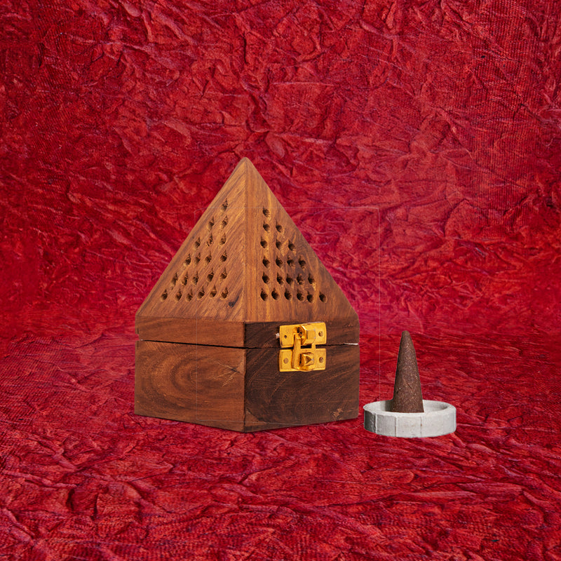 Swaha Wooden Dhoop Holder - Smt Taraben Doshi Aarti Thali Competition 2023 - Top 500 Design
