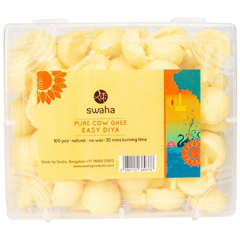 Swaha Cow Ghee Diya Wicks (30mins Burning Time - 60 Wicks) - Subscription