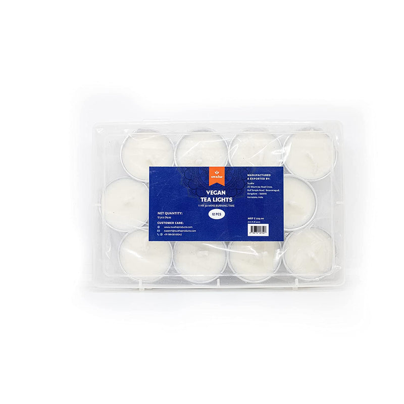 Vegan Tea Lights| 1.5hrs Burning Time | Swaha