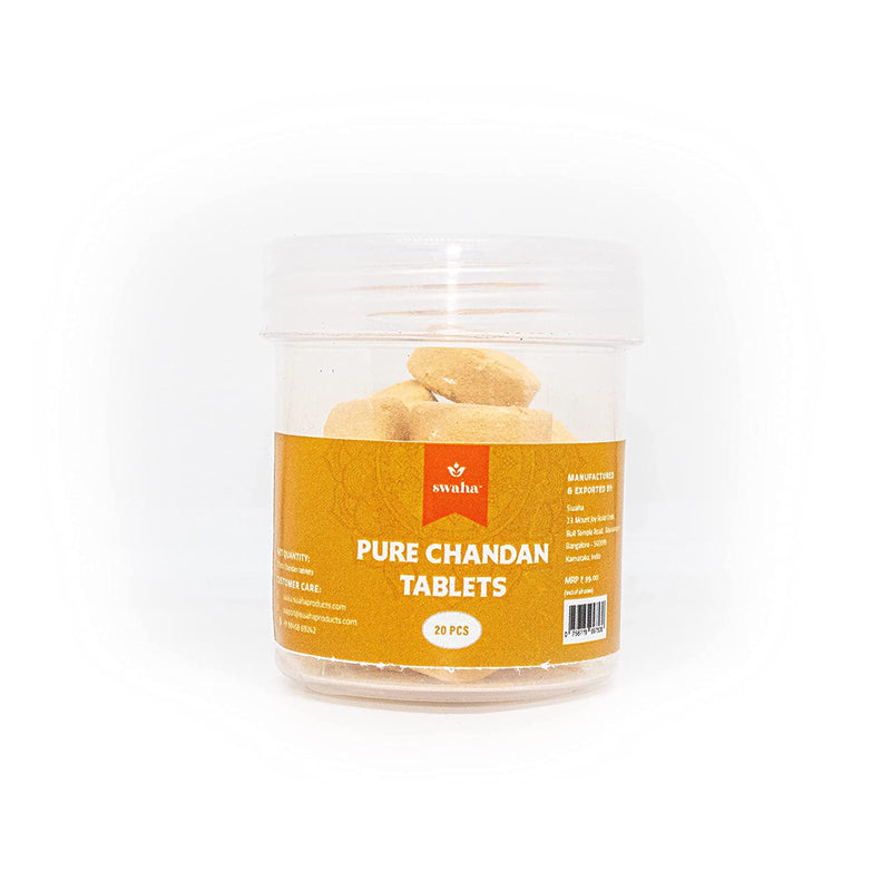 Chandan Tablets - 20 Pcs | Swaha