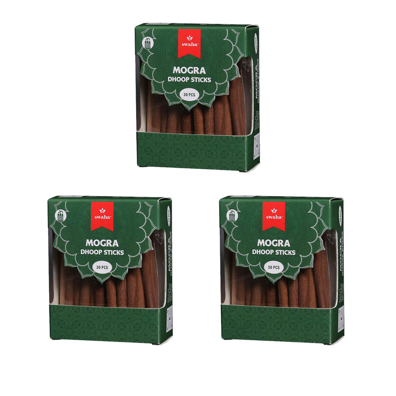 Mogra Cylindrical Dhoop Stick|30 pcs | Swaha