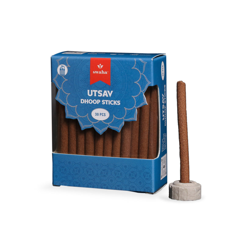 Utsav Cylindrical Dhoop Stick| 30 pcs | Swaha