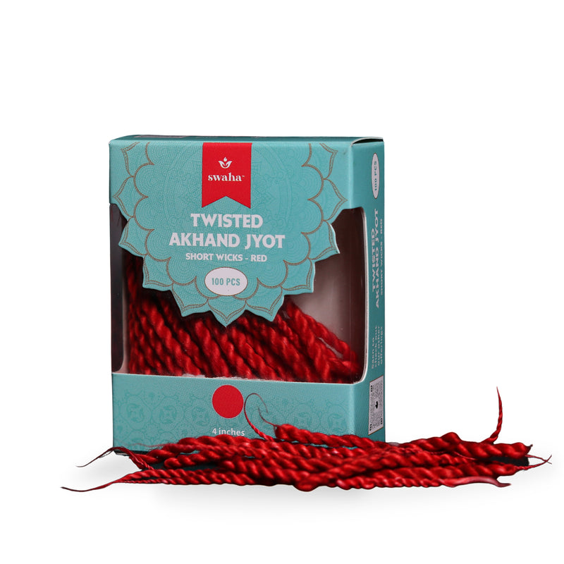 AkhandJyot Cotton Short Wicks | Swaha