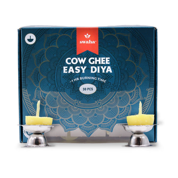 Swaha <br> Cow Ghee Diya Wicks | 60mins Burning Time