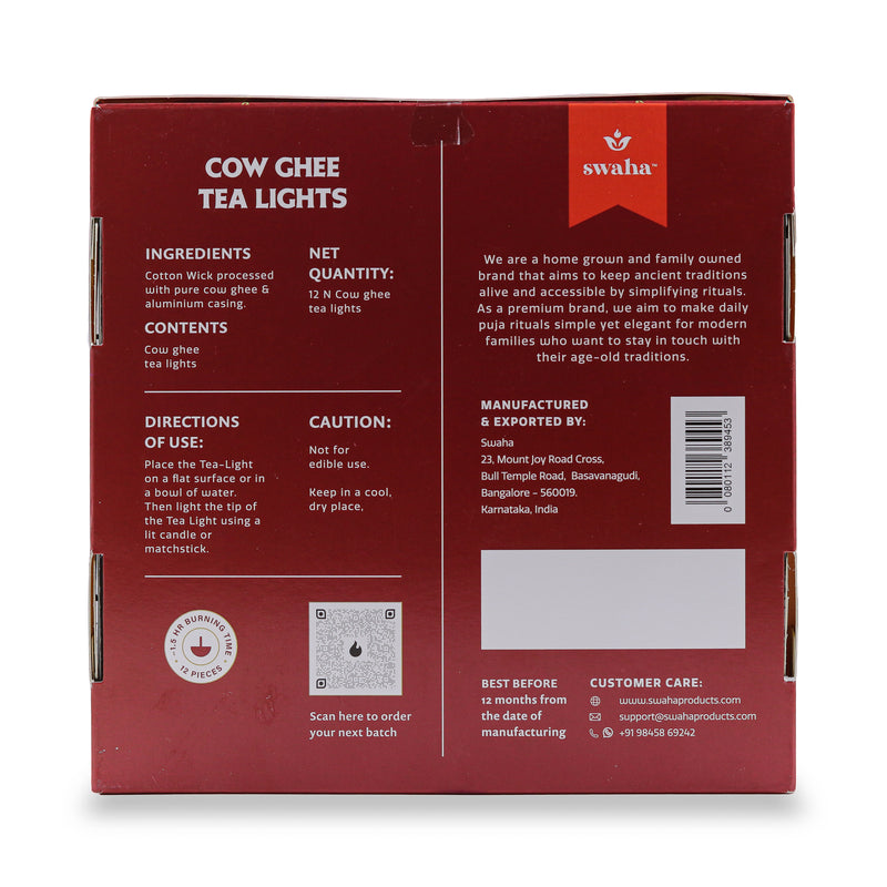 Cow Ghee Diya Wicks |1.5hrs Burning Time | Swaha