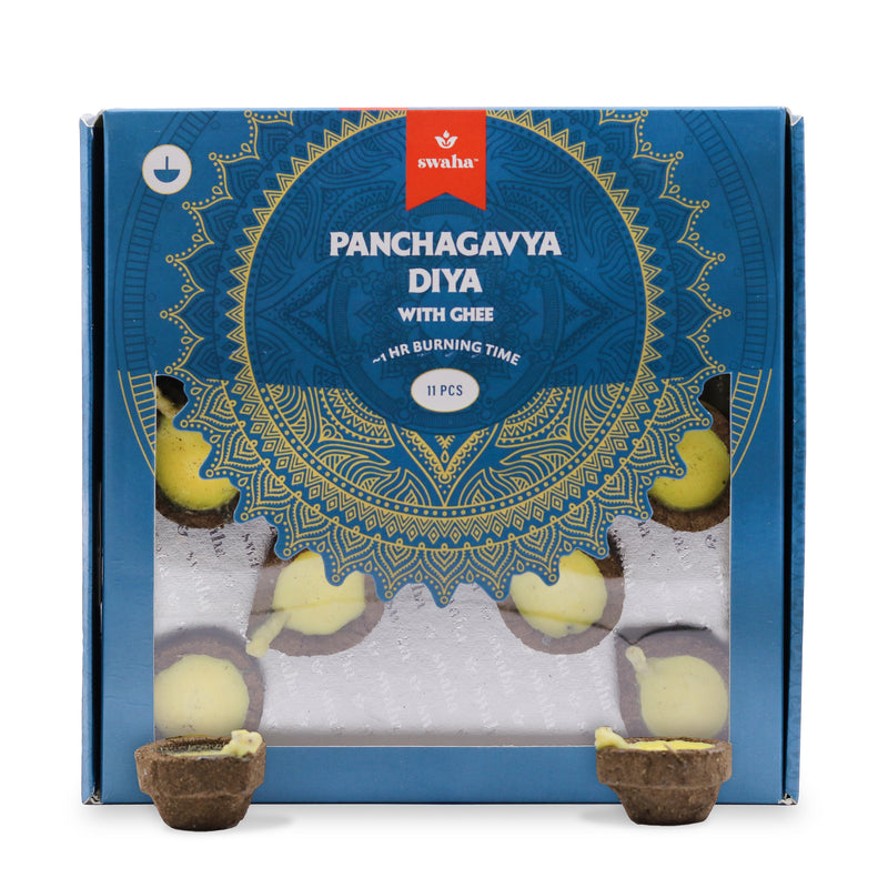 Panchagavya Diya with Ghee (11 pcs) | Swaha