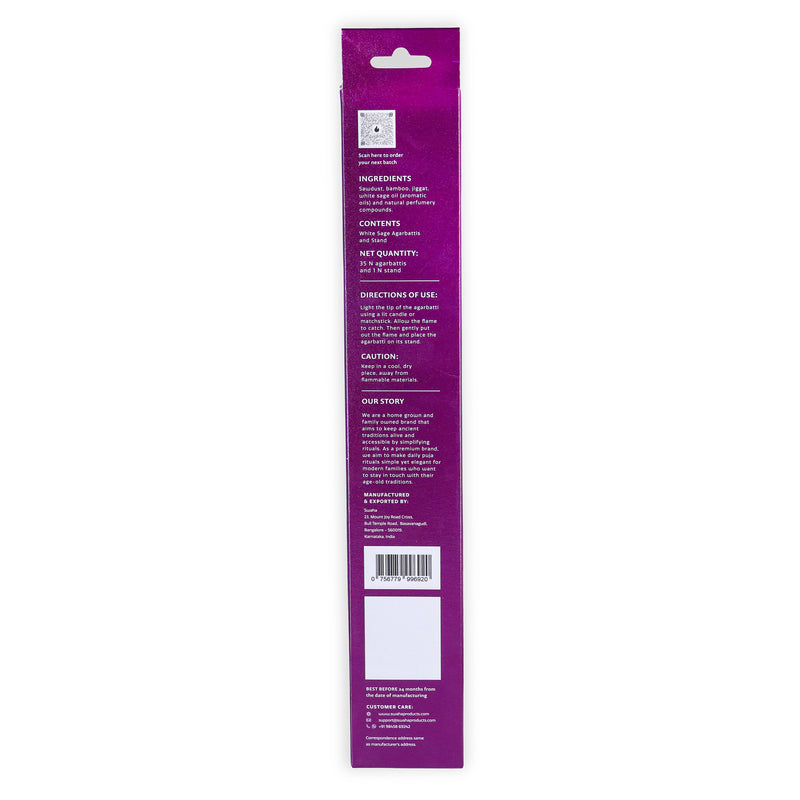 Swaha White Sage Agarbatti (35 pcs * Pack of 2)