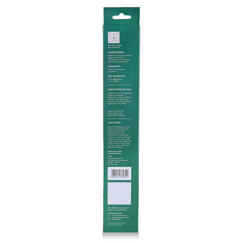 Citronella Agarbatti (35 pcs) | Swaha