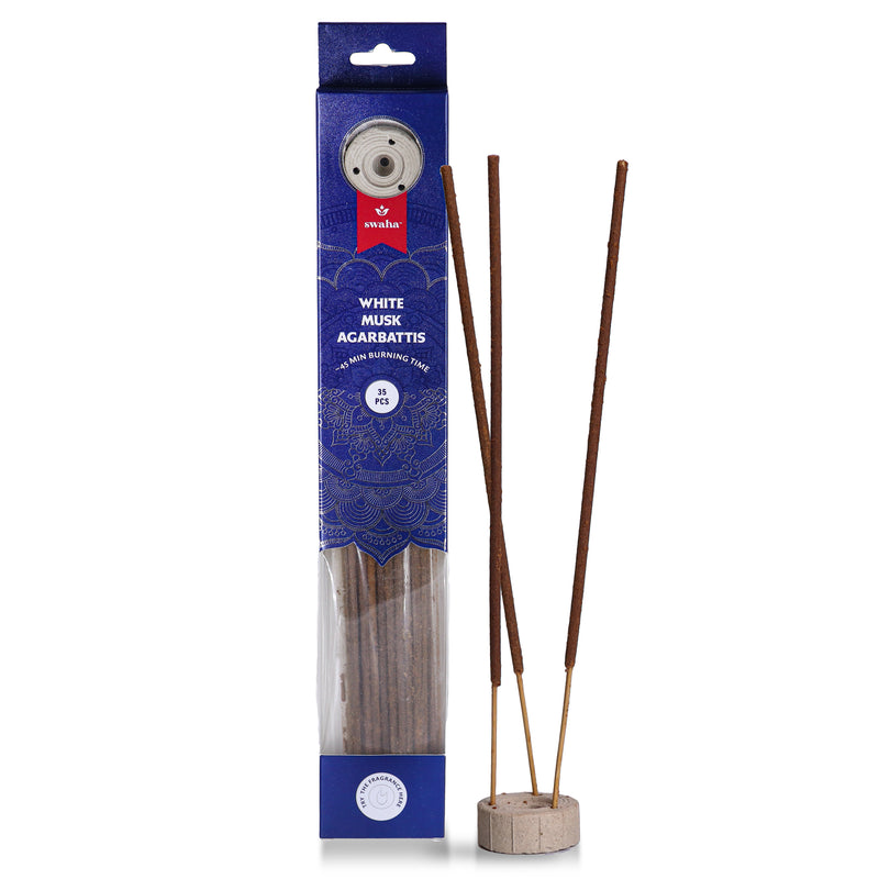 White Musk Agarbatti | 35 pcs | Swaha
