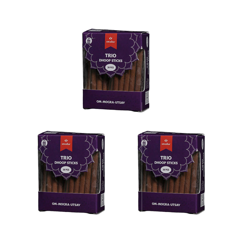 Trio Incense Stick Combo | 10*3 pcs | Swaha