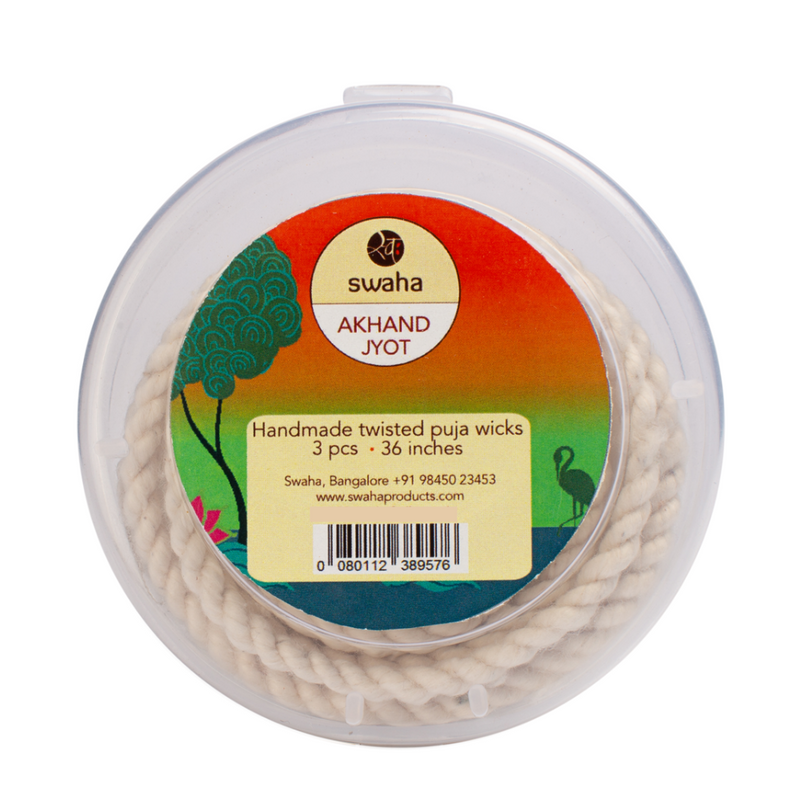 Udupi Lamp 30ml & Akhand Jyoth Wicks | Swaha