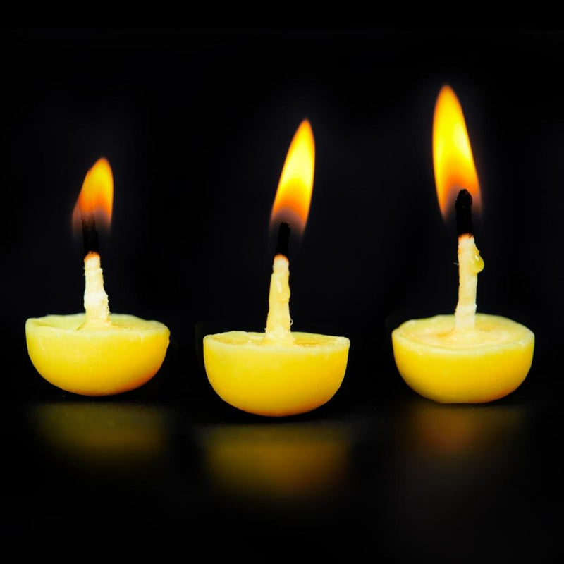 Cow Ghee Diya Wicks | 30mins Burning Time - Combo Pack of 3 | Swaha