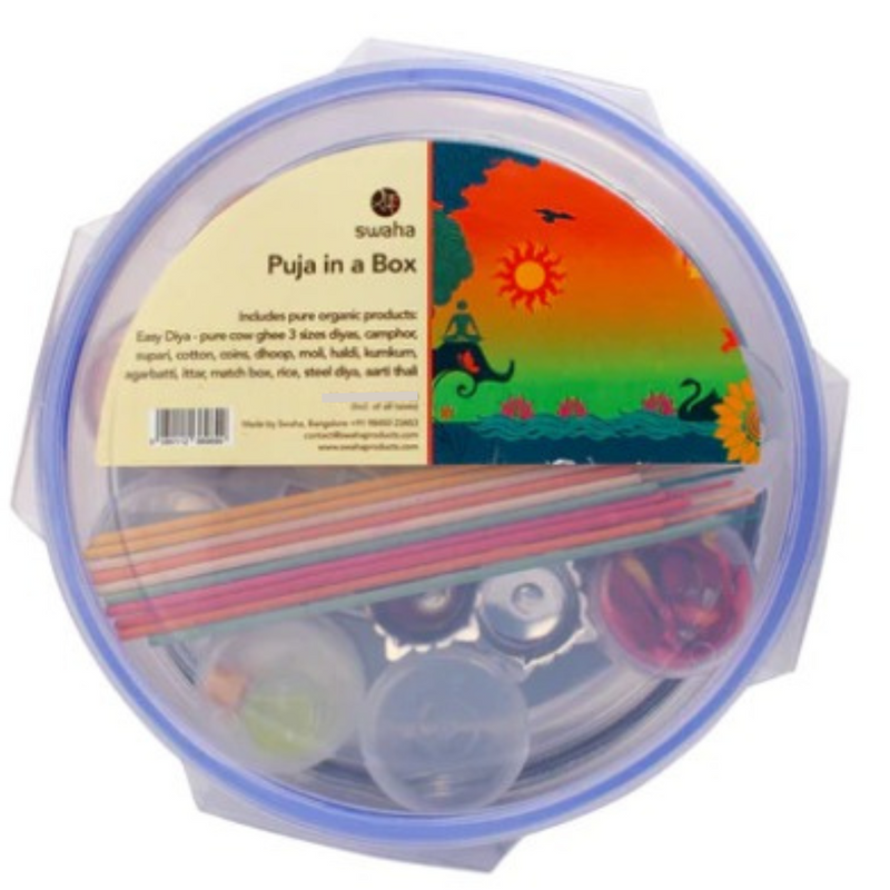 Puja in a Box, Complete Puja Products, Gift pack Pooja thali | Swaha