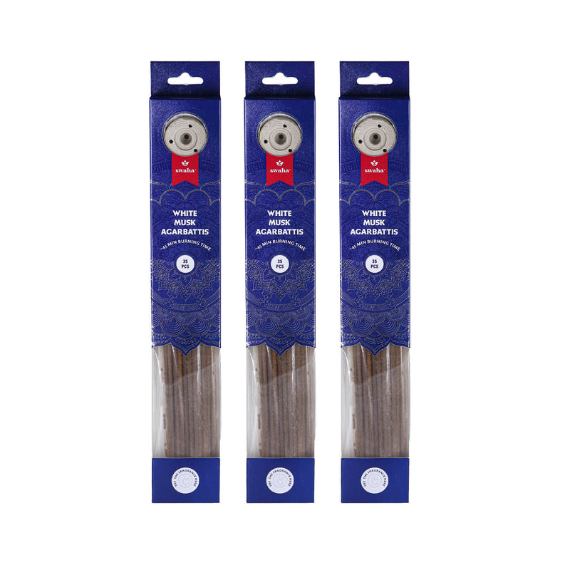 White Musk Agarbatti | 35 pcs | Swaha